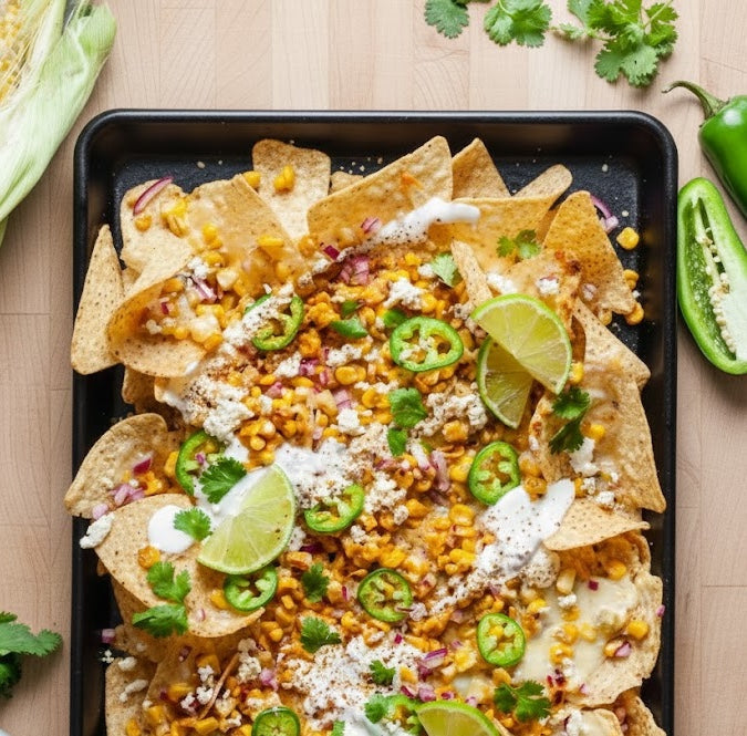 Air Fryer Birria Street Corn Nachos