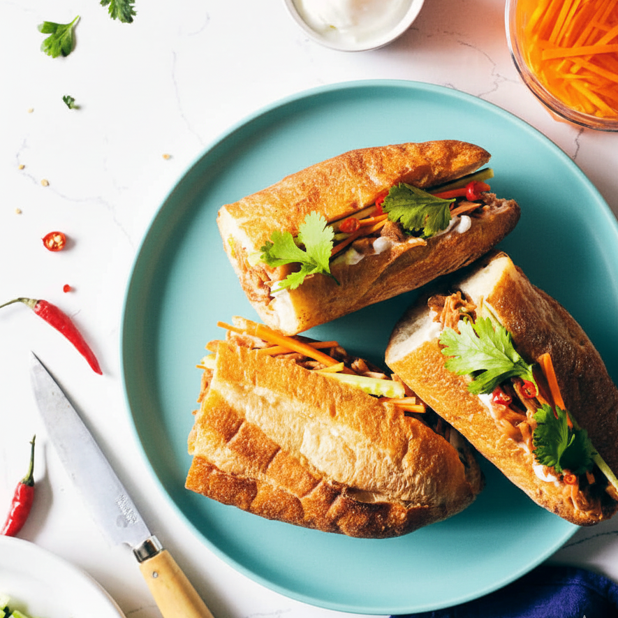 Barbacoa Banh Mi Sandwich